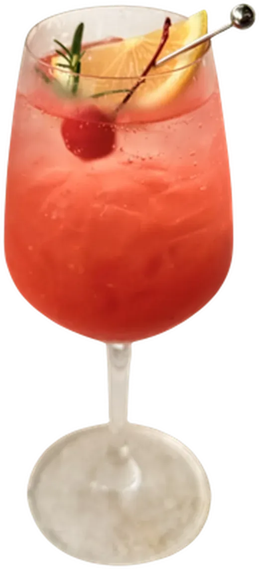 Day Off at Sway CNX: pineapple and orange juice, strawberry syrup, soda